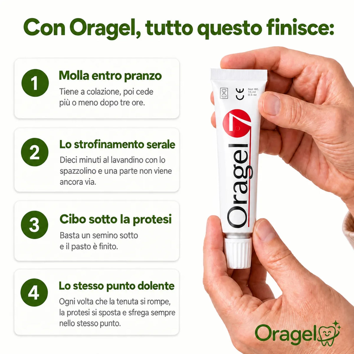 Oragel™ | Empêche le glissement de l'appareil dentaire à 100 % – Maintien sûr toute la journée